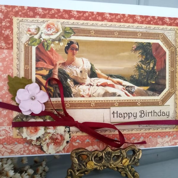Vintage-style Birthday Card - Birthday Card - Elegant Birthday Card