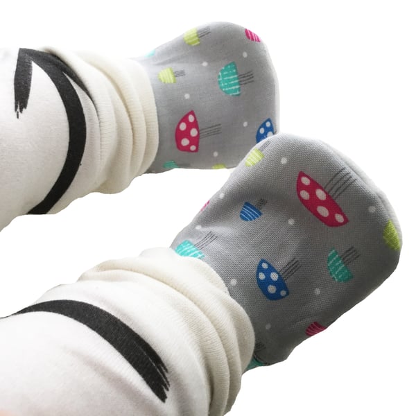 Baby Shoes First Walkers Grey TOADSTOOLS Kids Slippers Pram Shoes Gift Idea 0-9Y