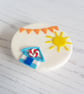 Seaside themed magnetic needle minder, polymer clay ONE supplied - Image 2
