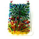 Tree Picture Fused Glass Hanging Lightcatcher 