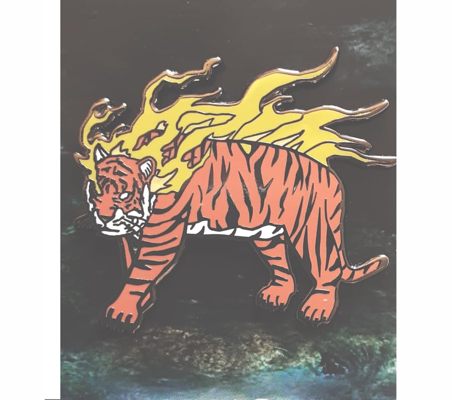 48mm Dawon tiger hard enamel pin