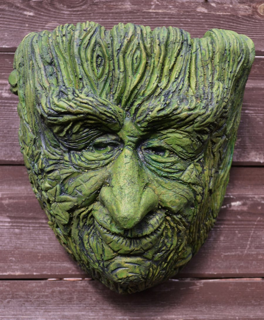 Old Rye Green Man Wall Planter plus Free Pocket Green Man
