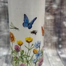 Colour Butterflies , Floral Vase , Spring Flowers , Personalised Vase , Custom