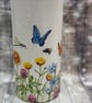 Colour Butterflies , Floral Vase , Spring Flowers , Personalised Vase , Custom