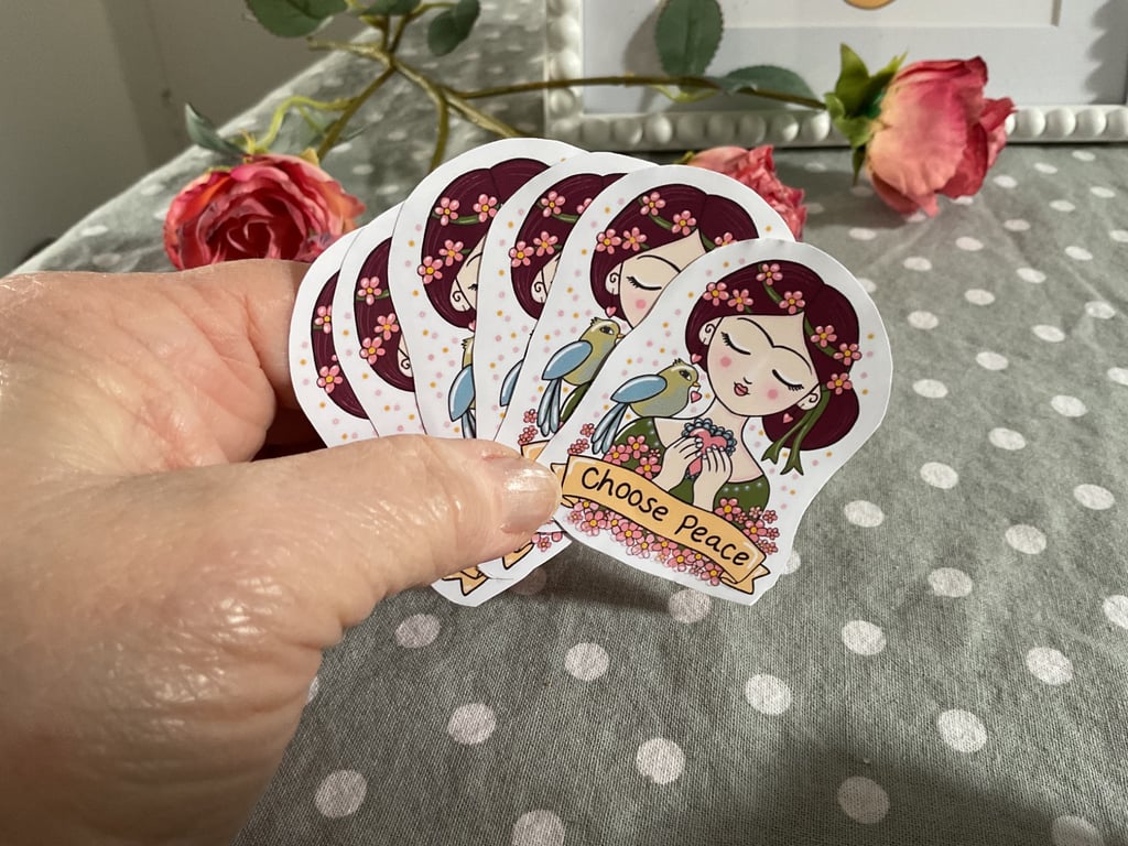 Choose Peace Sticker – Gentle Affirmation Vinyl Sticker - Encouragement Gift 