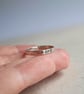 Hammered Sterling Silver "Nope" Band Ring - Finger or Thumb Ring - Image 2