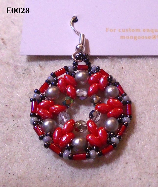 1920s-style bead earrings (customisable)