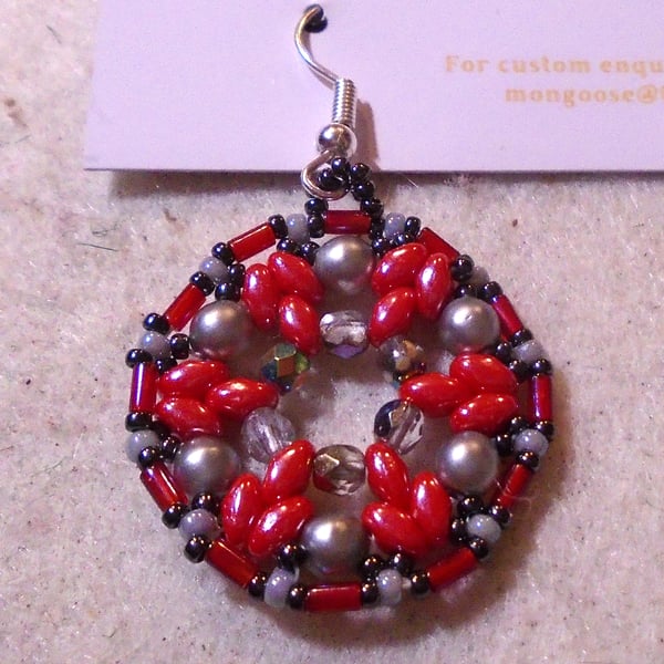 1920s-style bead earrings (customisable)