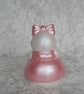 Ceramic Small Pink Christmas Xmas Snow Girl Figurine Ornament Decoration. - Image 3