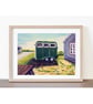 Horsebox Rural Scene Cornwall Acrylic Painting on Yupo Paper Mounted - Image 6