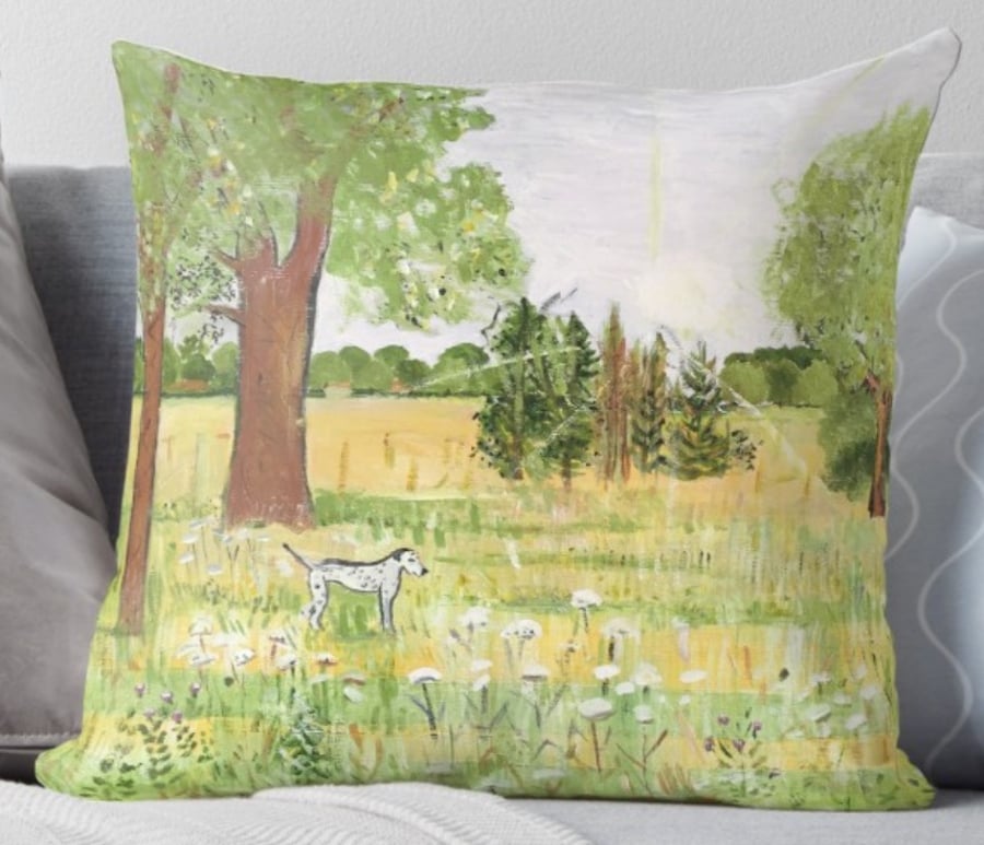 Throw Cushion Featuring The Painting ‘Midsummer Daydream’