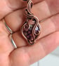 Pink Millefiori Style Beaded Heart & Copper Necklace Pendant Gift Jewellery  - Image 9