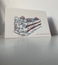 Letterpress and Lino printed Cake birthday card - Image 3