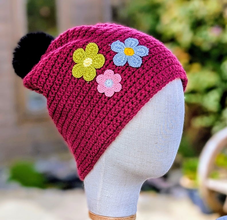 Crochet Slouch Beanie Hat