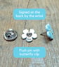 Forget Me Not Pin, Handmade Bereavement Gift, Dementia Awareness Badge, Miss You - Image 4