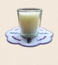Larkspur Candle Mat - Embroidered July Birth Flower Decor
