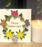 Stunning Handmade Quilled Anniversary Card