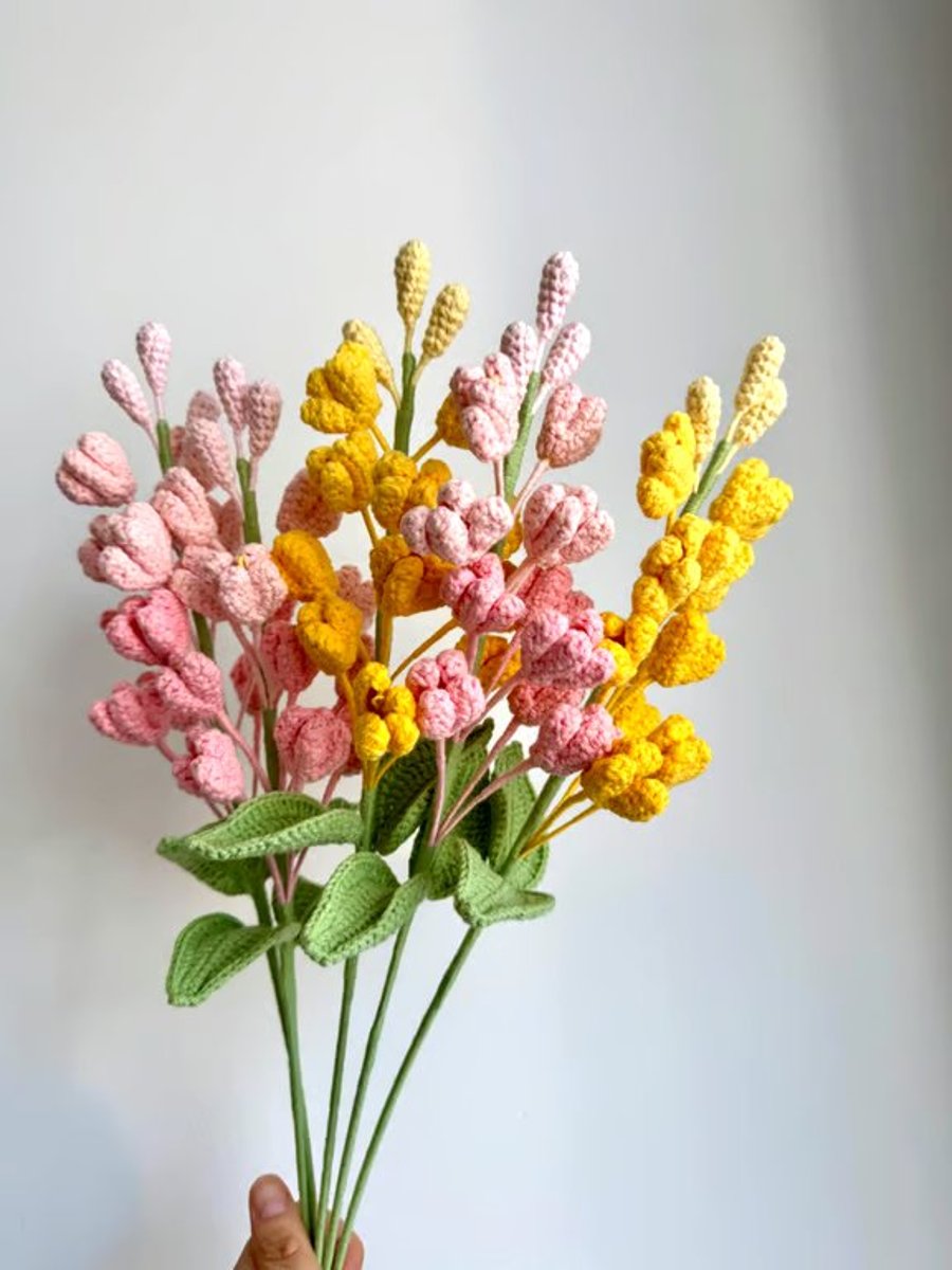 Hand Crocheted Lilac Branch