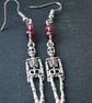 Halloween earrings skeletons and crystal - Image 8