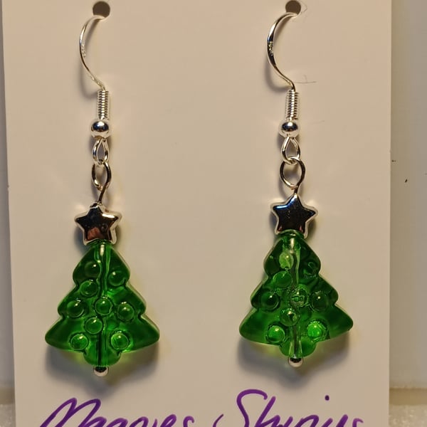 Christmas tree earrings 