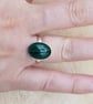 Simple oval Malachite ring. Women's Adjustable ring. 14x10mm - Image 2