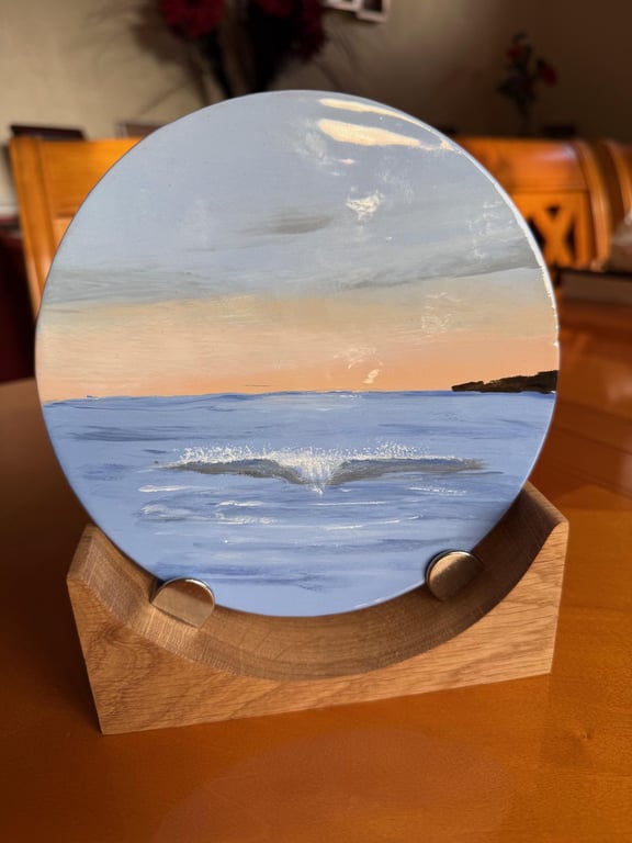 Lovely beach scene in a wooden base