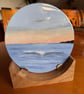 Lovely beach scene in a wooden base
