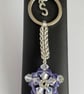 Handbag Charm, Purple Crystal Star, with a Chainmaille Chain and Keyring - Image 4