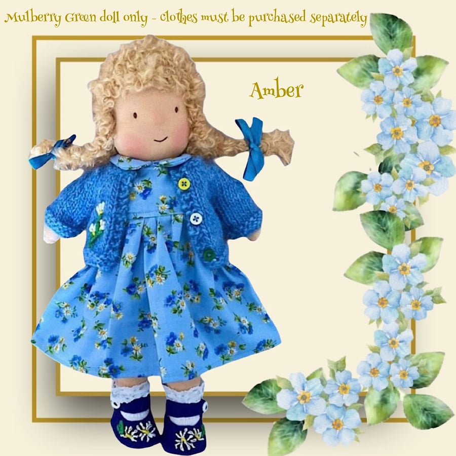 Reserved for Pat - Doll - Amber Ambrose - a handcrafted Mulberry Green doll