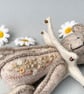 Embroidered artist bear,  one of a kind collectable teddy bear by Bearlescent  - Image 4