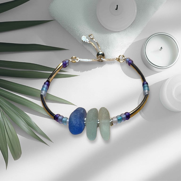 Sea glass bracelet 