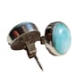 Larimar Studs Earrings Sterling Silver Jewellery Gift 12mm Round Rare Gemstone - Image 5