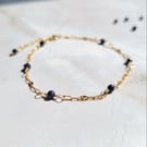 Sapphire Bracelet 14kt Gold Filled - September Birthstone Bracelet
