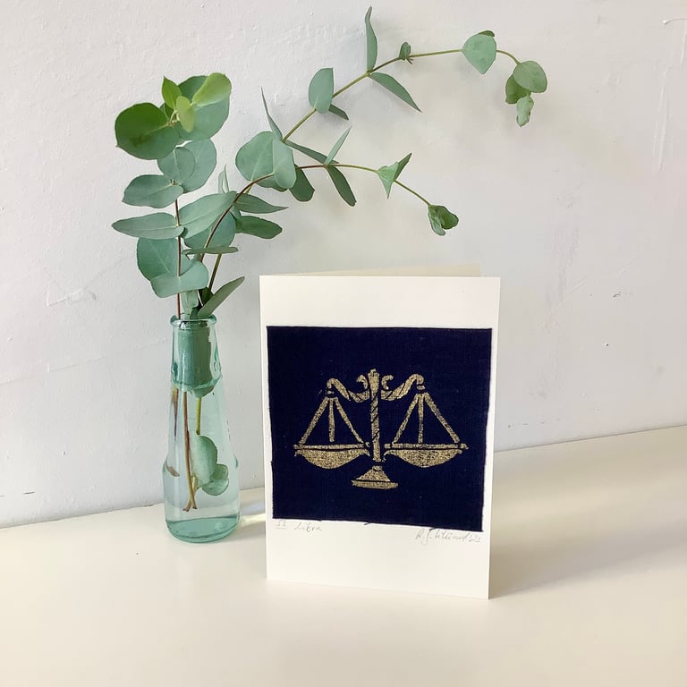 Zodiac Libra greeting card 