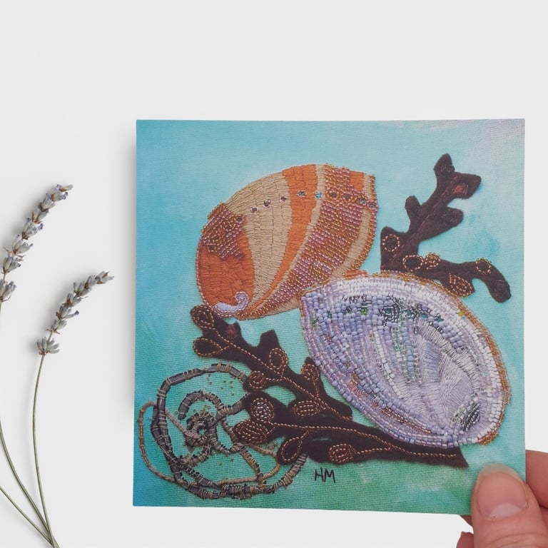 Guernsey Ormer Print - 12cm x 12cm - Unique Coastal Artwork