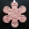 Bright ceramic flower decoration.
