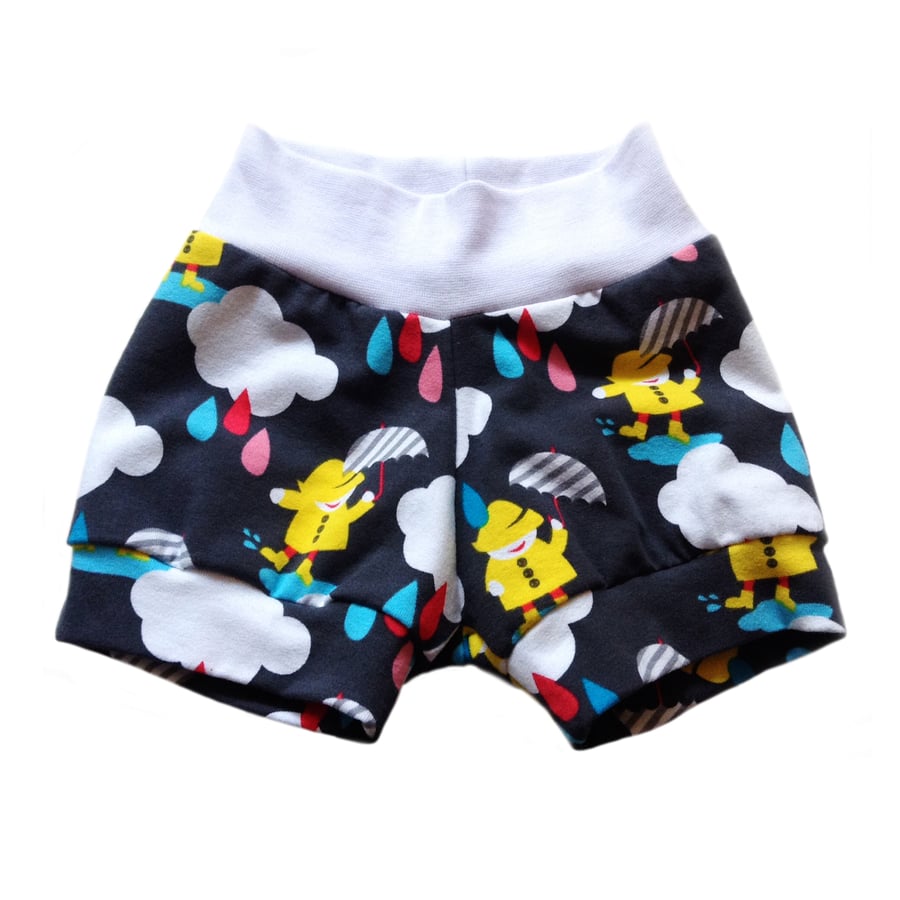 Baby Relaxed CUFF SHORTS in DANCING IN THE RAIN - A Gift Idea from BellaOski