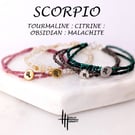Scorpio Zodiac Healing Gemstone Beaded Bracelets