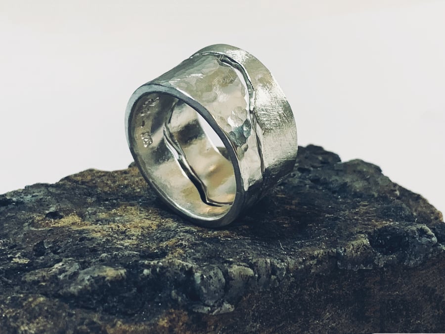 Recycled Sterling Silver Coastline Ring 