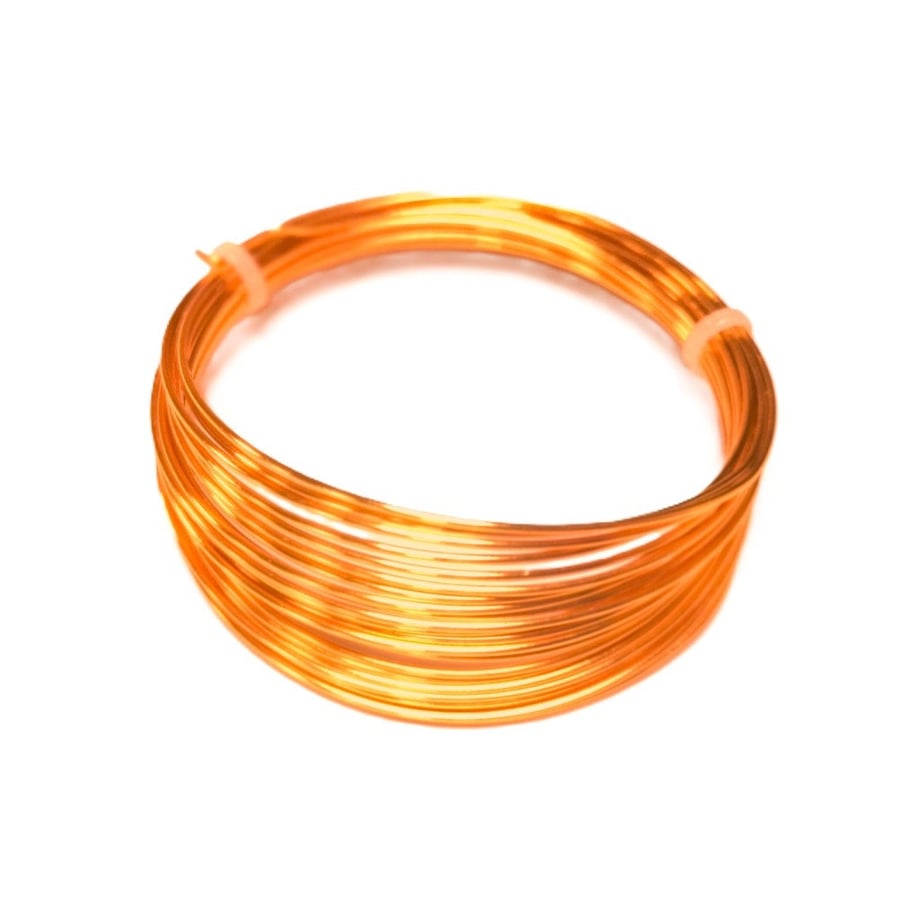 Premium Copper Craft Wire - Warm Gold Enamelled, 15M Coil - 0.5mm Thick Wire for