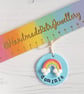 Personalised Rainbow and clouds decoration, polymer clay, personalisation - Image 5