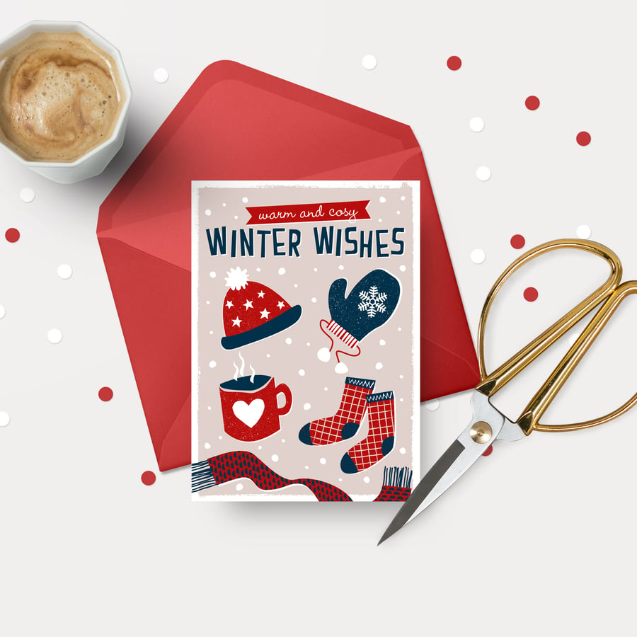 Christmas card - Scandinavian Christmas - Winter Wishes - Hygge