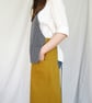 Stripe Denim and Mustard Canvas Apron, Adjustable Crossback Design No23.1 - Image 7