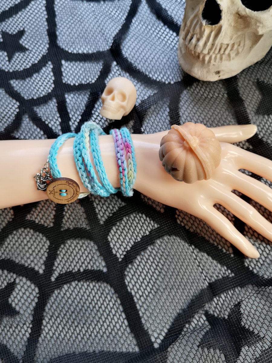 Wrap Bracelet with Witch Charm.