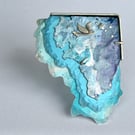 Abstract art brooch - flying bird
