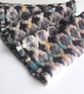 Handwoven Lambswool Cowl in Tan and Navy 5 - Image 3