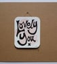 'Lovely You' Mini Print Card, Pinks - Image 2
