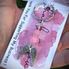 SALE Double Wings PINK Keyring 