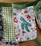 mini bunting handmade in a green floral theme. - Image 3