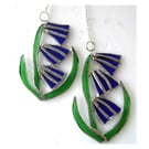Bluebell Suncatcher Stained Glass Flower Blue 